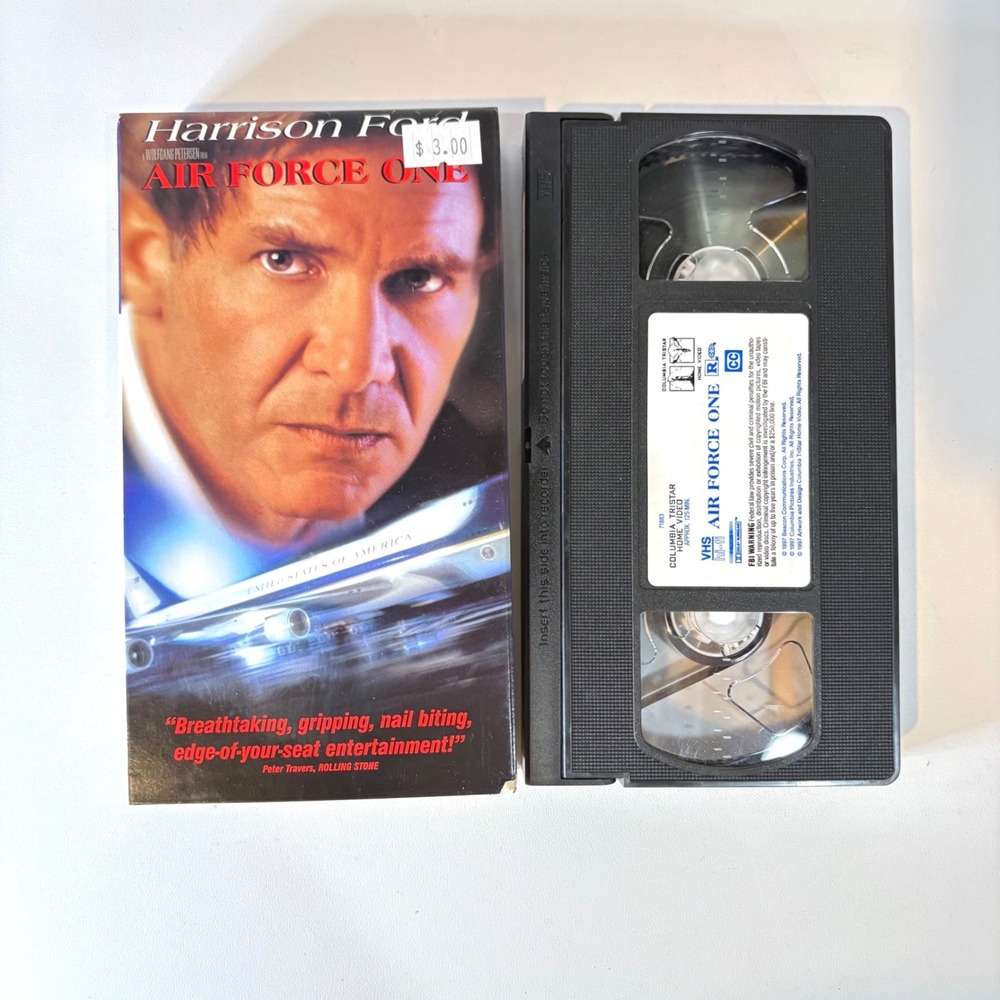 Air Force One VHS Harrison Ford 1997 Action Thriller Columbia Tristar Movie
